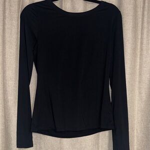 Fabletics Black Long Sleeve Workout Top